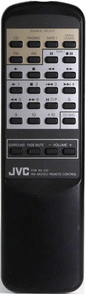 Replacement remote control for JVC RX-212BK