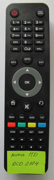 Replacement remote control for Access HD DCD2104