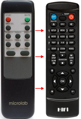 Replacement remote control for Microlab PRO1