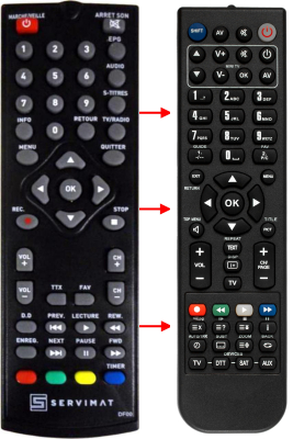 Replacement remote control for 1 BY ONE HD DVBT2