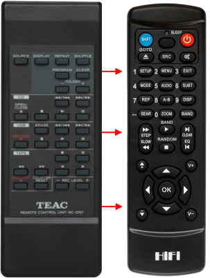 Replacement remote control for Teac/teak AD-800