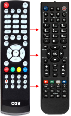 Replacement remote control for Cgv PREMIO SAT HD-W