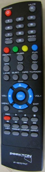Replacement remote control for Peekton PK1870TNT