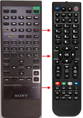 Télécommande de remplacement pour Sony LBT-D607