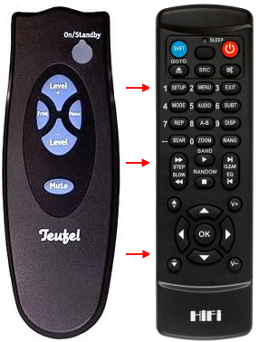 Replacement remote control for Teufel M6200SW THX SELECT