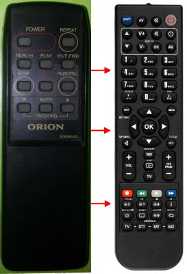 Replacement remote control for Orion 0762061030