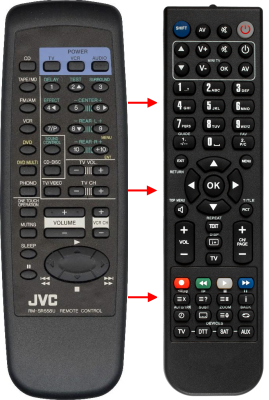 Télécommande de remplacement pour JVC XL-MV33BK RX-5000VBK RX-5001VGD RX-558RBK