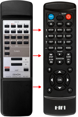 Replacement remote control for Denon PMA-1500R