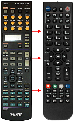 Télécommande de remplacement pour Yamaha RX-V1400RDS RX-V1400