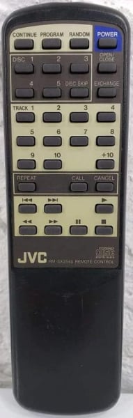 Replacement remote control for JVC RM-SX254U