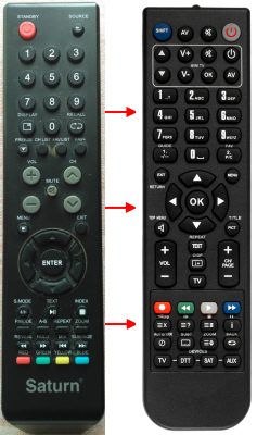Replacement remote control for Aiwa EU32DT200