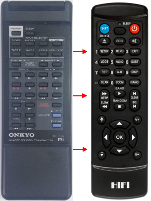 提供替代品遥控器 Onkyo RC-151S