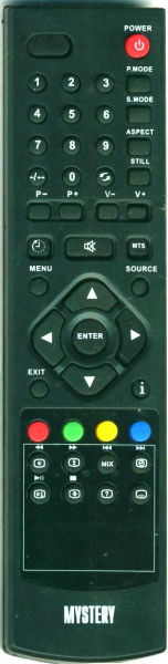 Replacement remote control for Mystery MTV-1613LW