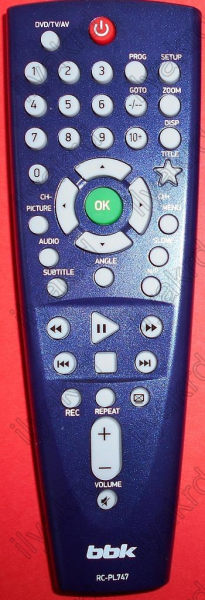 Replacement remote control for Bbk RC-PL747