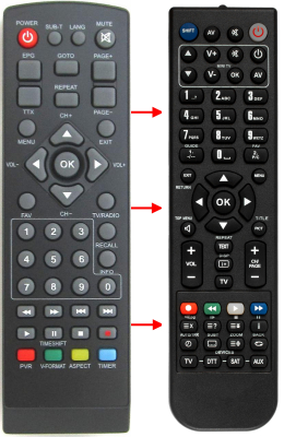 Telecomando di ricambio per Digital TV BOX HD72
