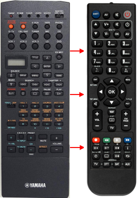 Télécommande de remplacement pour Yamaha RXZ9 FULL FUNCTION, RAV229, WB679700