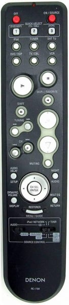 Replacement remote for Denon 3991105008, AVR2308CI MAIN, RC1075