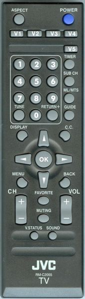 Replacement remote control for JVC RM-C1291