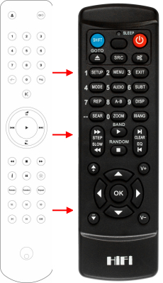 Replacement remote control for Cambridge Audio AZUR351C