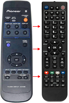 Replacement remote control for Pioneer AXD1486