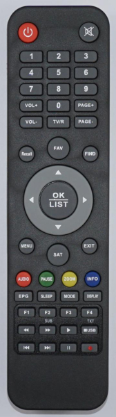 Replacement remote control for AZ America 1001