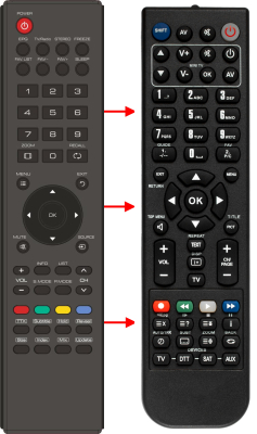 Replacement remote control for Palsonic TFTV558HD