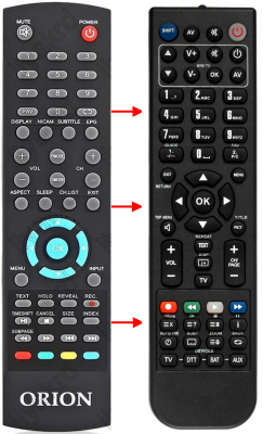 Replacement remote control for Orion ZSJ-5104