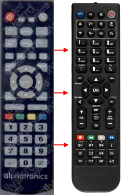 Replacement remote control for Alphatronics XXX