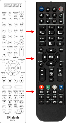 Replacement remote control for Mcintosh MX121