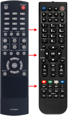 Replacement remote control for Sanyo LCD-19E3