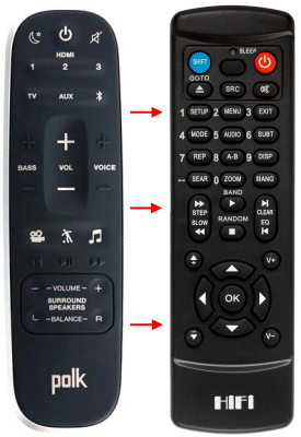 Replacement remote control for Polk Audio MAGNIFI MAX SR