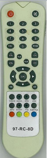 Replacement remote control for Platinium 97-RC-8D