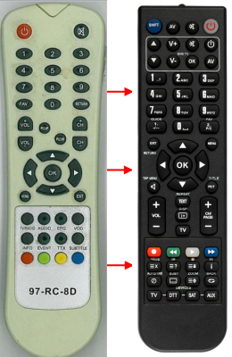 Replacement remote control for Platinium 97-RC-8D