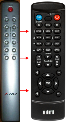 Replacement remote control for Sven HT-475