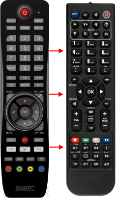 Replacement remote control for Emtec N500H