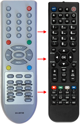 Replacement remote control for Akira BC-3010-06R
