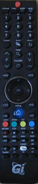 Replacement remote control for Galaxy Innovations GI S8120NEW