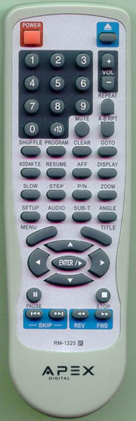 Replacement remote for Apex AD-1500 AD-1600 RM-3800 HRM-150 RM-1225 RM-1300