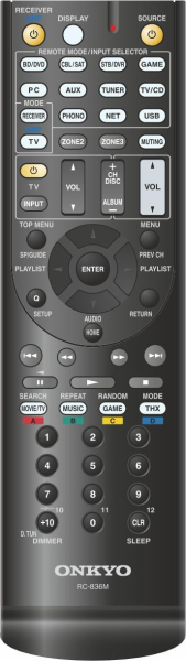 Replacement remote control for Onkyo TX-NR717