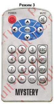 Replacement remote control for Mystery MTV-720
