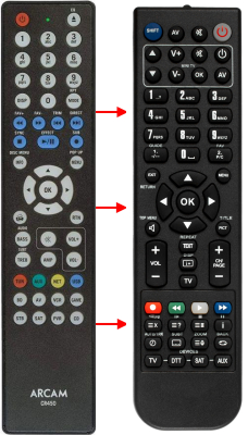 Replacement remote control for Arcam CR450