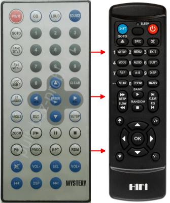 Replacement remote control for Mystery MMD-985