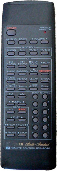 Replacement remote control for Fisher AD-9020