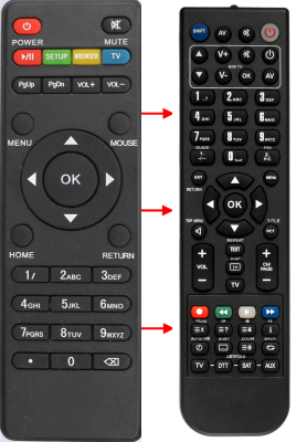 Replacement remote control for Smart TV Box HD23
