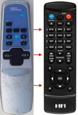 Replacement remote control for Sven SP-868B