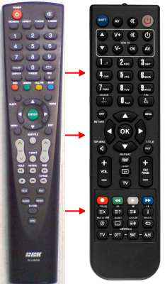 Replacement remote control for Bbk LEM2281FDT