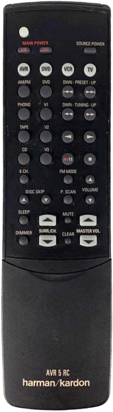 Replacement remote control for Harman Kardon AVR5RC