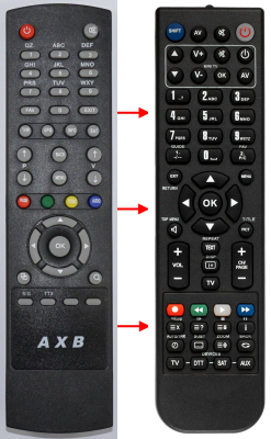 Replacement remote control for AZ Box EVO XL