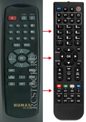 Replacement remote control for Humax VDS-3300