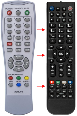 Replacement remote control for World Vision T40